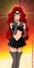 Unnanmed - Red hair looks cool, outfit was pretty simple to draw.  It was fun to get the transparent stuff to loo okay.