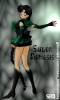 Sailor Nemesis - Pretty simple and basic fuku, fingerless gloves and a braid...grrr I hate braids...but practice makes perfect!  The wave of the cape looks cool.  ^^