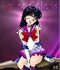 Sailor Caloris - This is the senshi featured at one of my sister sites.  Her powers are a combination of Mars and Mercury, hence the cool fuku color combos!