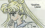 Usagi looking apprehensive; I loved this in the manga!
