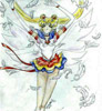 Eternal Sailor Moon - manga style with her first appearance.  Yay feathers!
