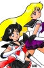 A more recent, OI style edit of Sailor Astera and Pandora.  Note Astera is in her healed form, and well, Pandora's hair is a little off, but eh...
